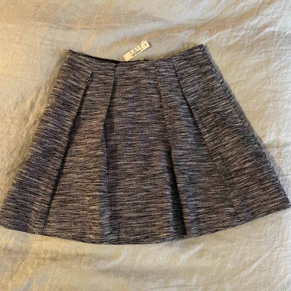 Brand new Madewell tweed pleated mini skirt size 0, never worn, tags still on!